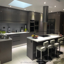 water- proof and scratch resistant grey high gloss painting kitchen cabinet complete kitchen units